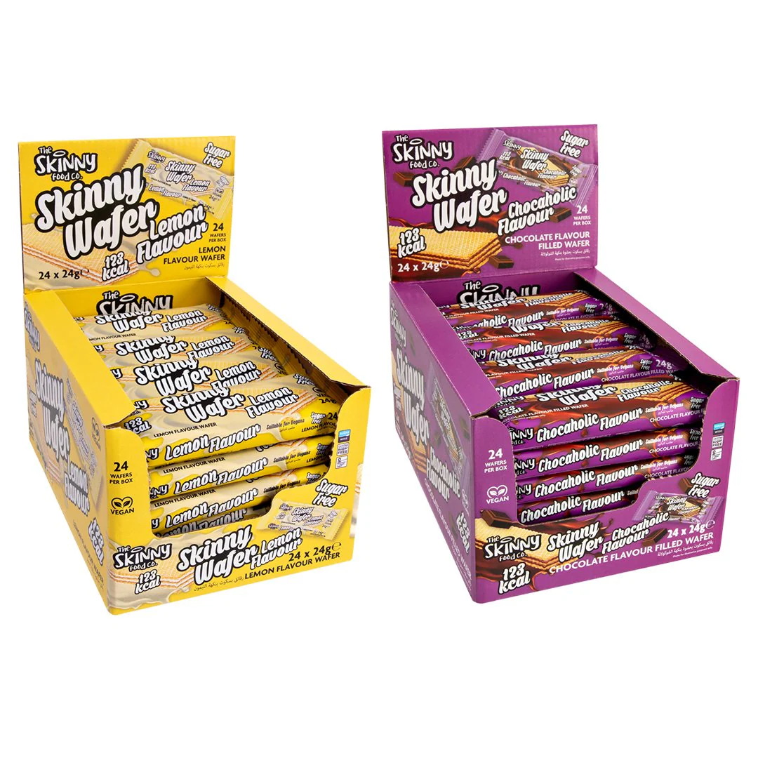 The Skinny Food Co Zero Sugar Wafers 24x24g Lemon