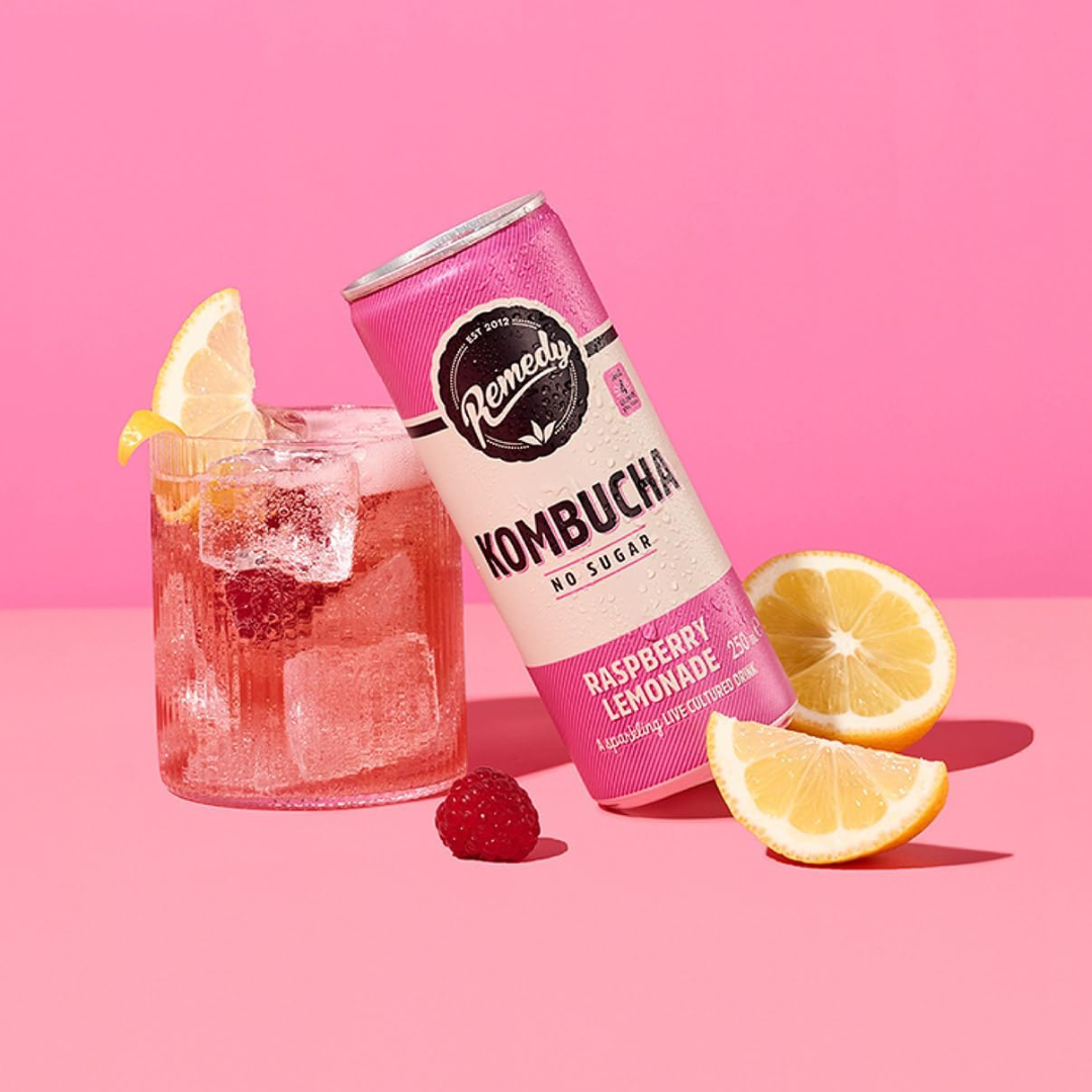 Remedy Kombucha 12x250ml Raspberry Lemonade