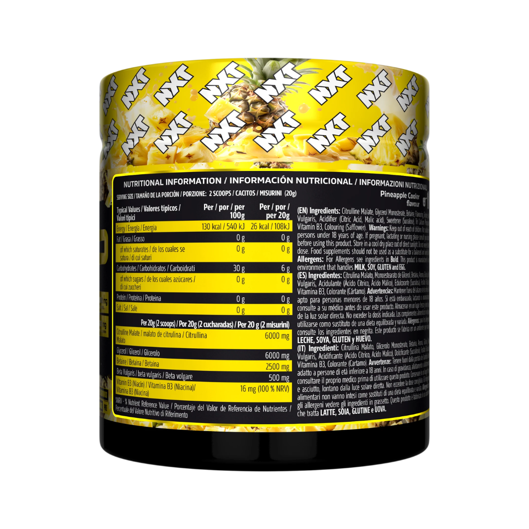 NXT Nutrition TNT Nuclear PUMP (Stim-Free) 500g Pineapple