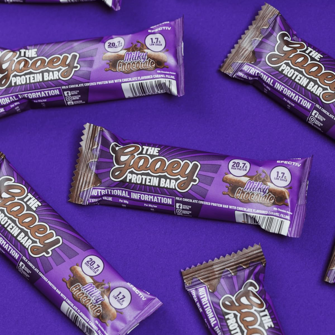 Efectiv Nutrition The Gooey Protein Bar 12x65g Milky Chocolate