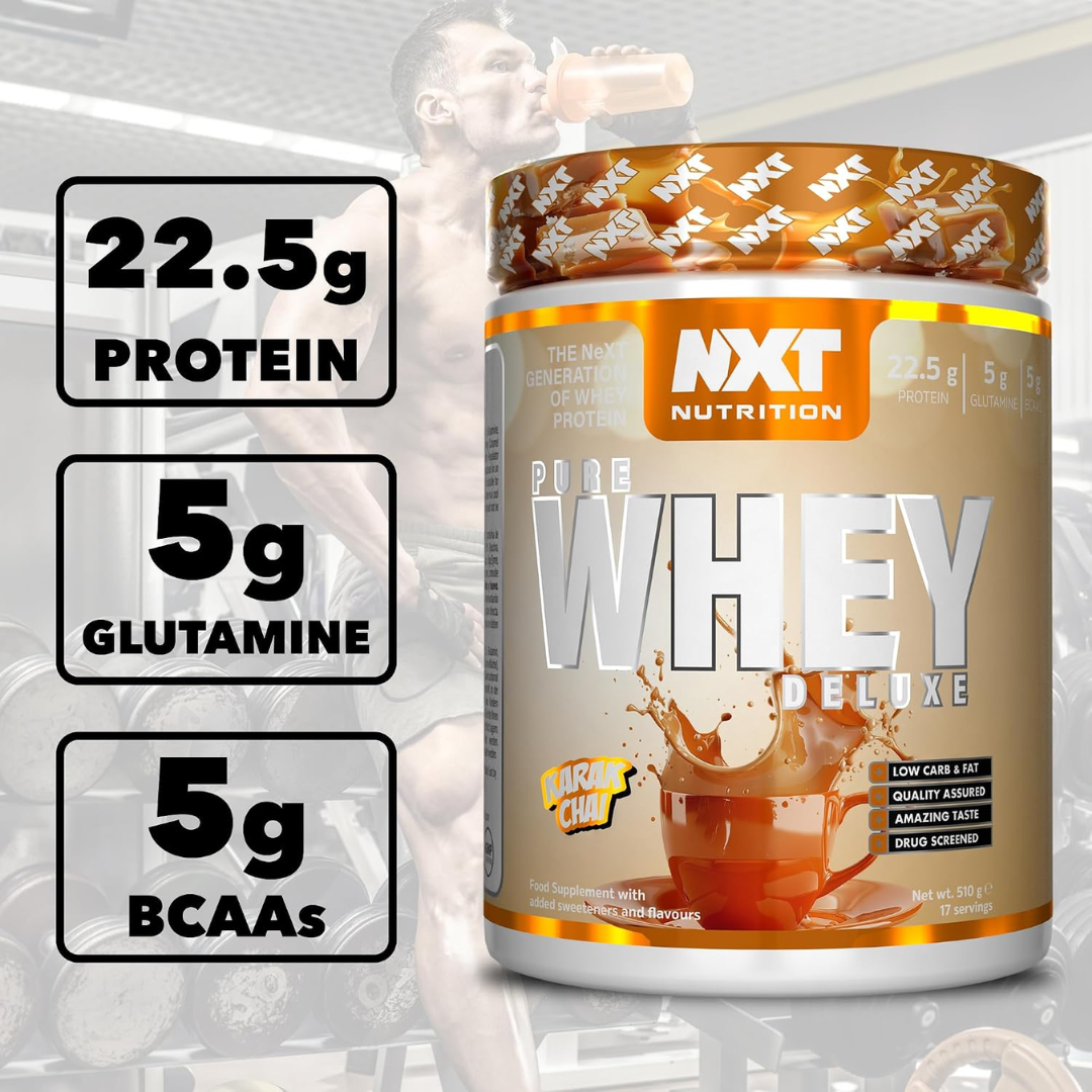 NXT Nutrition Pure Whey Deluxe 510g Karak Chai