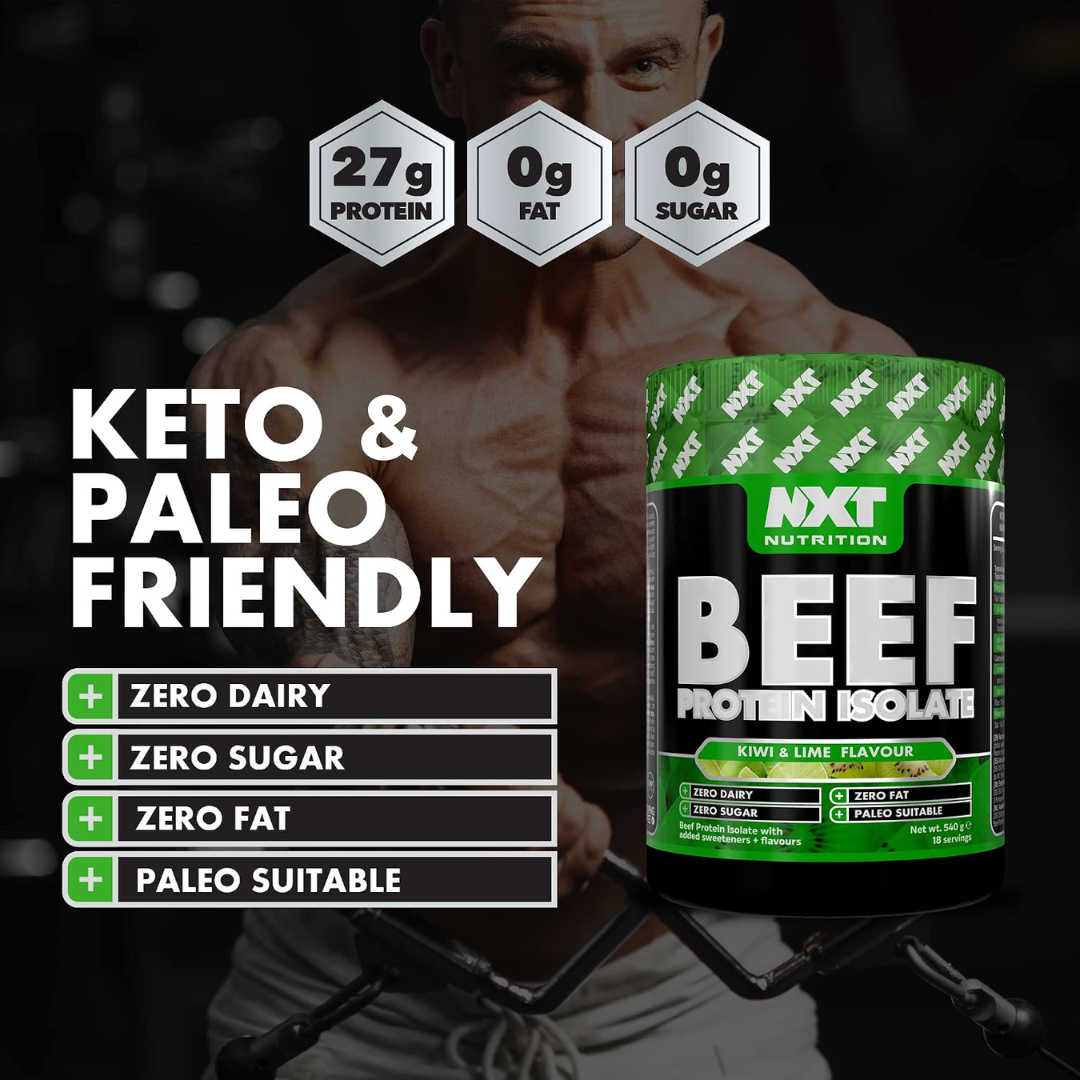 NXT Nutrition Beef Protein Isolate 540g Kiwi & Lime