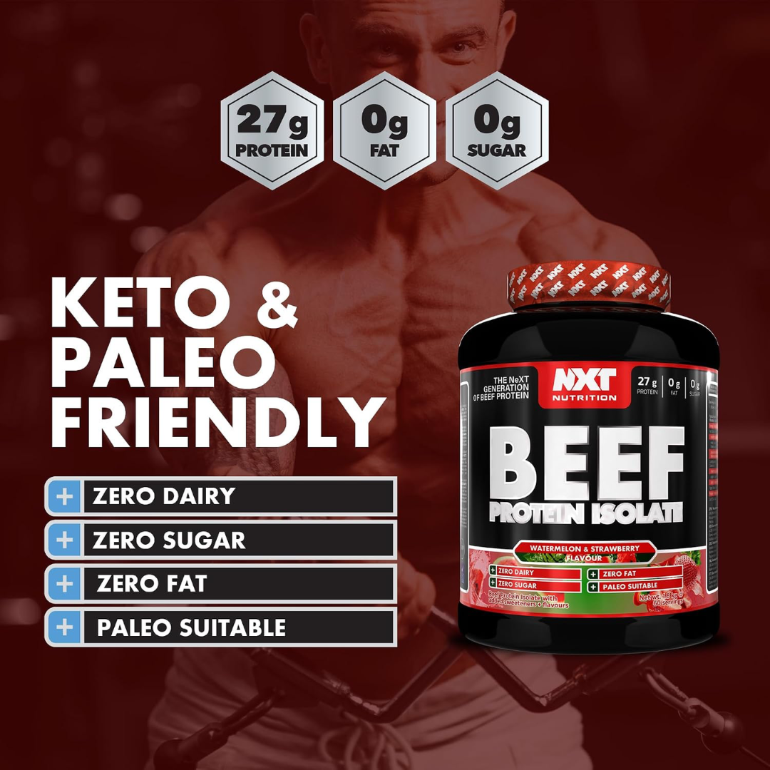NXT Nutrition Beef Protein Isolate 1.8kg Watermelon & Strawberry