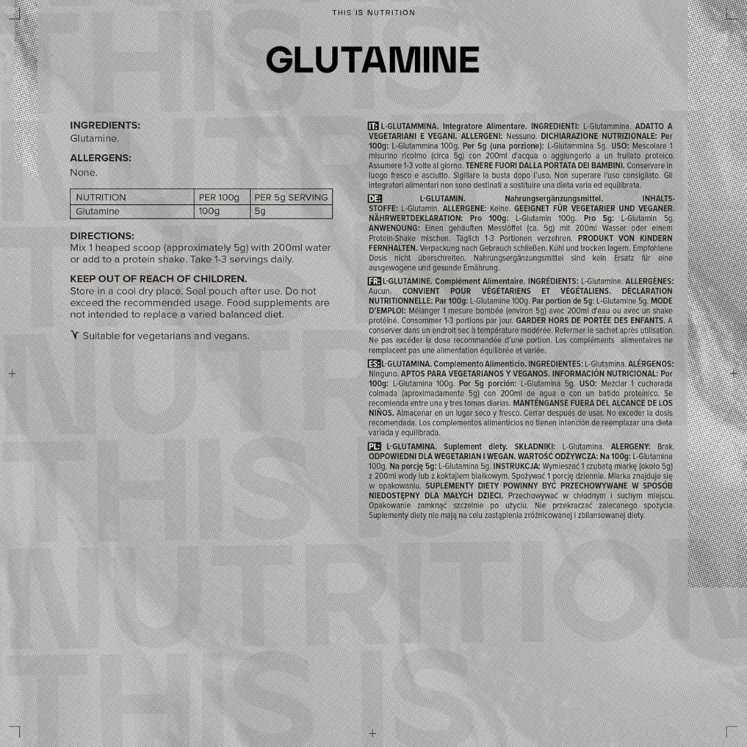 Bulk Glutamine 100g Unflavoured
