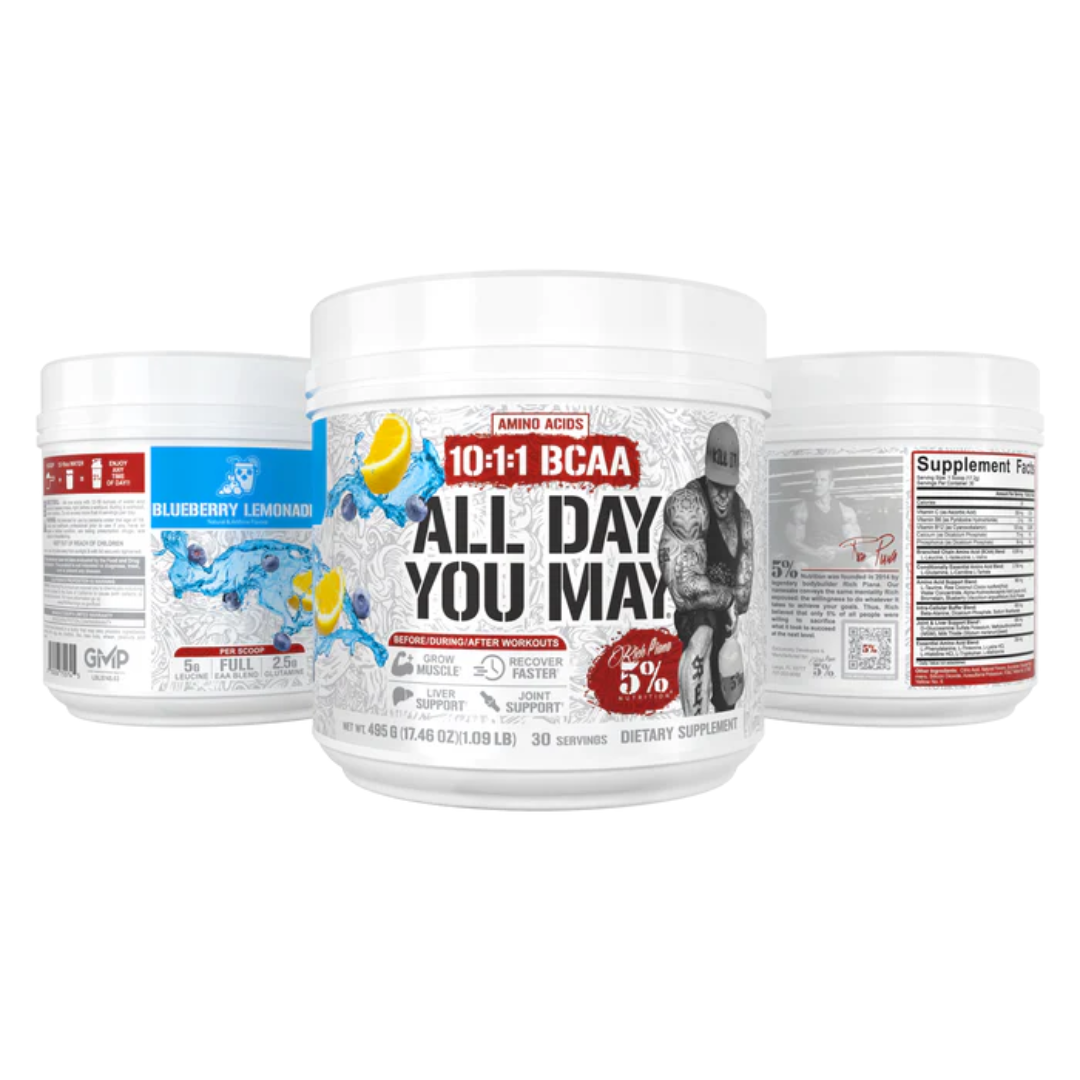 Rich Piana 5% Nutrition All Day You May Legendary Series 465g Blueberry Lemonade