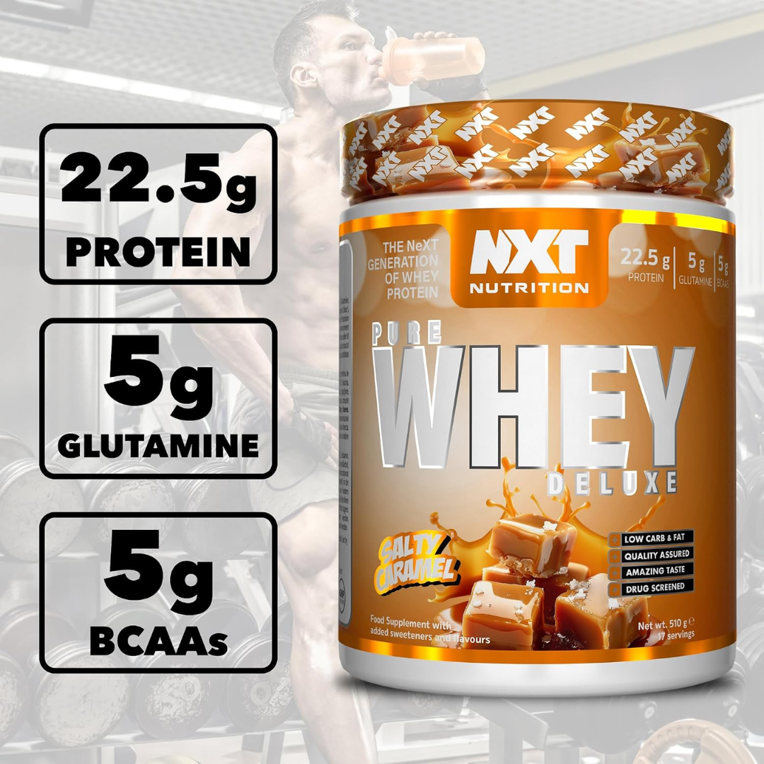 NXT Nutrition Pure Whey Deluxe 510g Salty Caramel