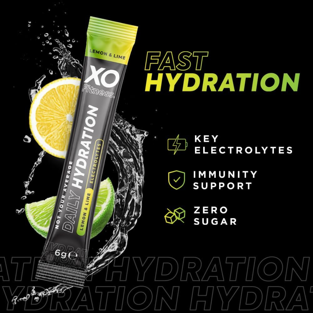 XO Fitness Hydration Sachet 28x6g Lemon Lime
