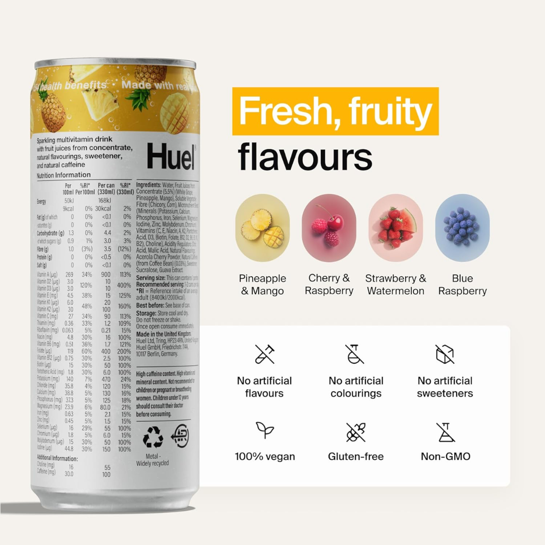 Huel Daily A-Z Vitamins 12x330ml - Pineapple & Mango