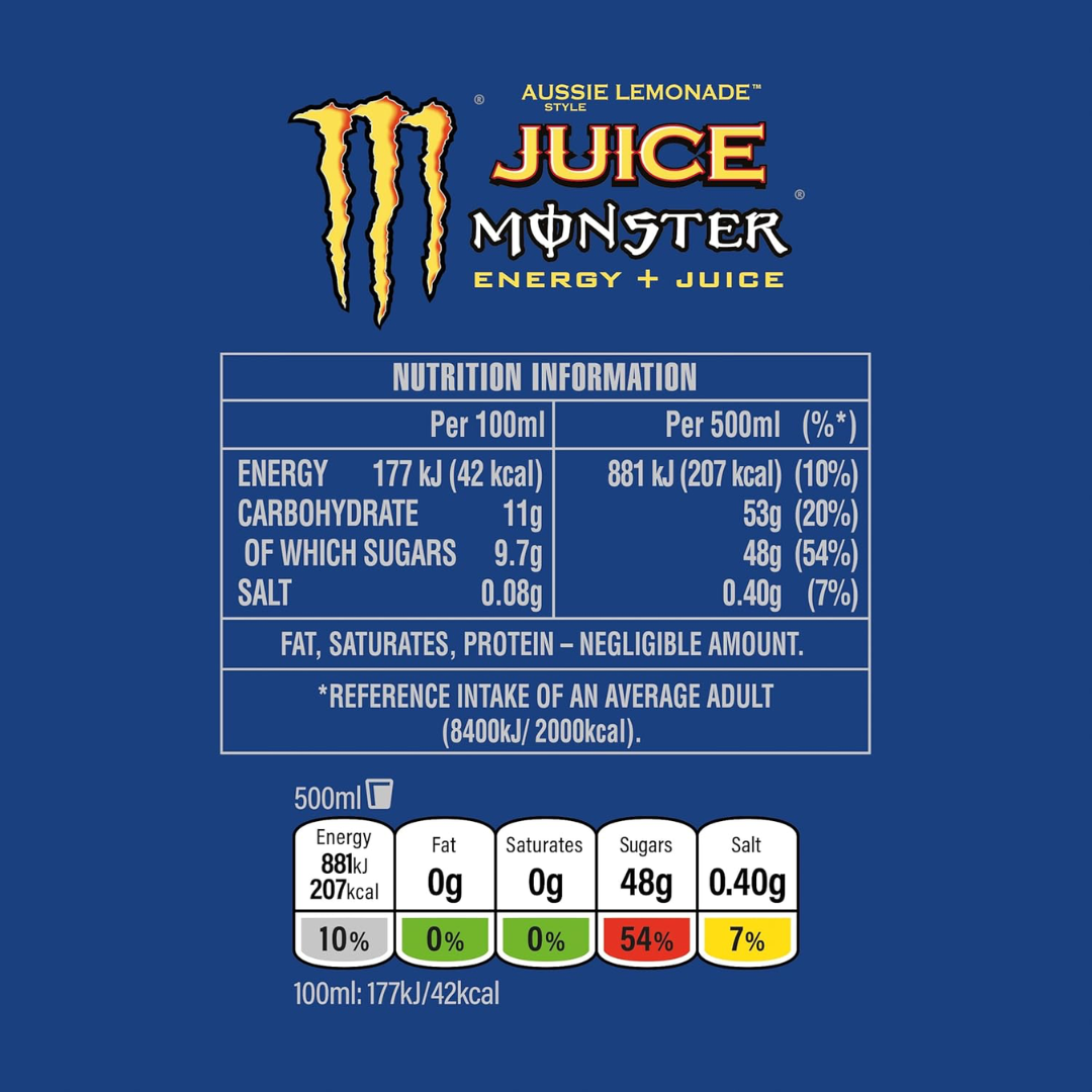 Monster Energy Ultra 12x500ml Aussie Style Lemonade