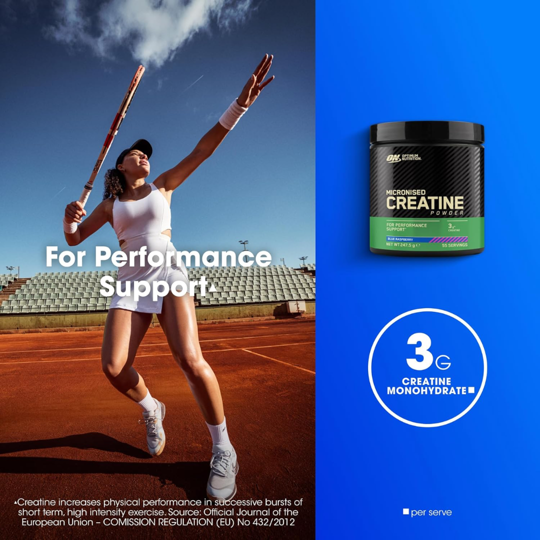 Optimum Nutrition Micronised Creatine 247.5g Blue Raspberry
