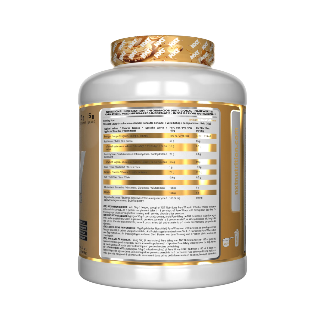 NXT Nutrition Pure Whey Deluxe 2.1kg Brilliantly Biscuity