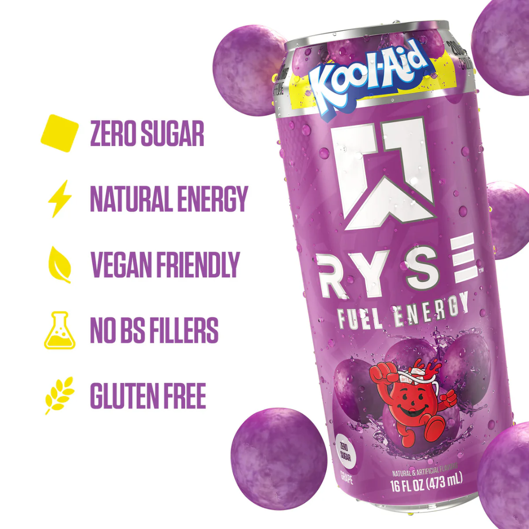 RYSE Fuel Energy 12x473ml Kool-Aid Grape