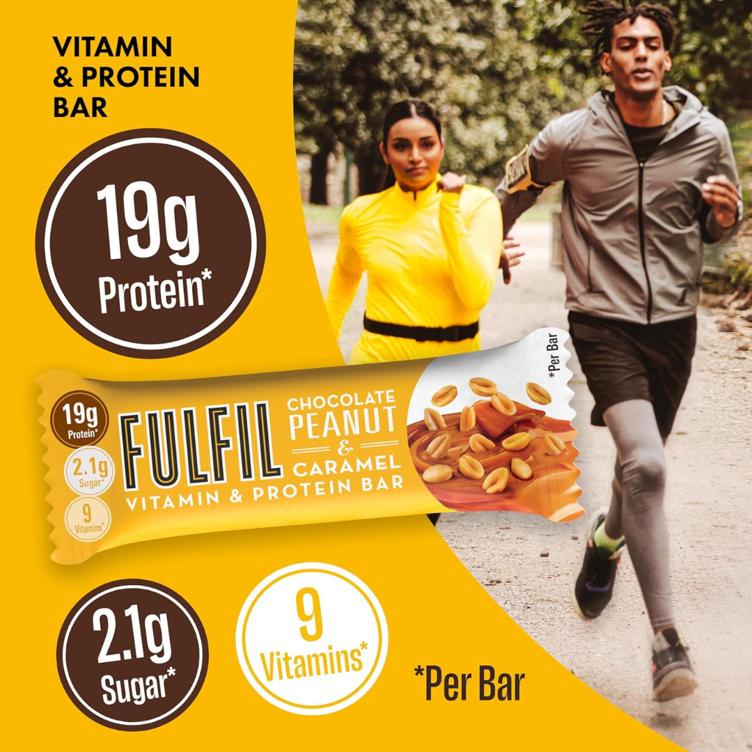 Fulfil Nutrition Vitamin & Protein Bar 15x55g Peanut & Caramel