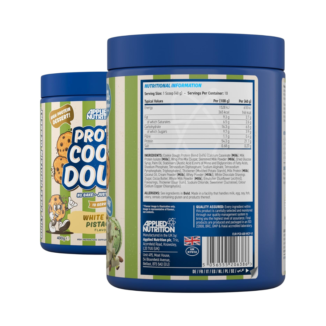 Applied Nutrition Protein Cookie Dough 400g White Choc Pistachio