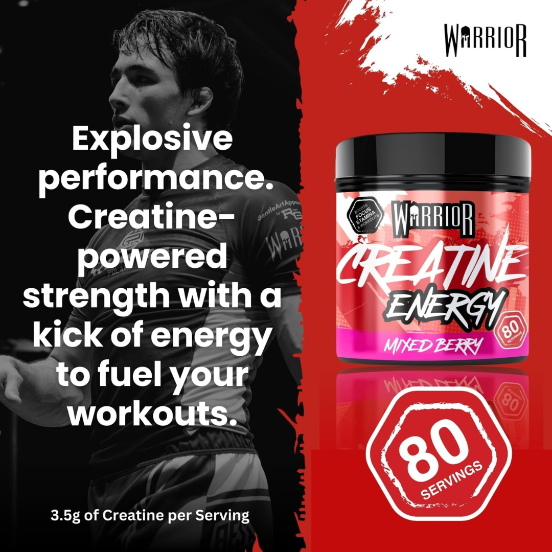 Warrior Creatine Plus Energy 360g Mixed Berry
