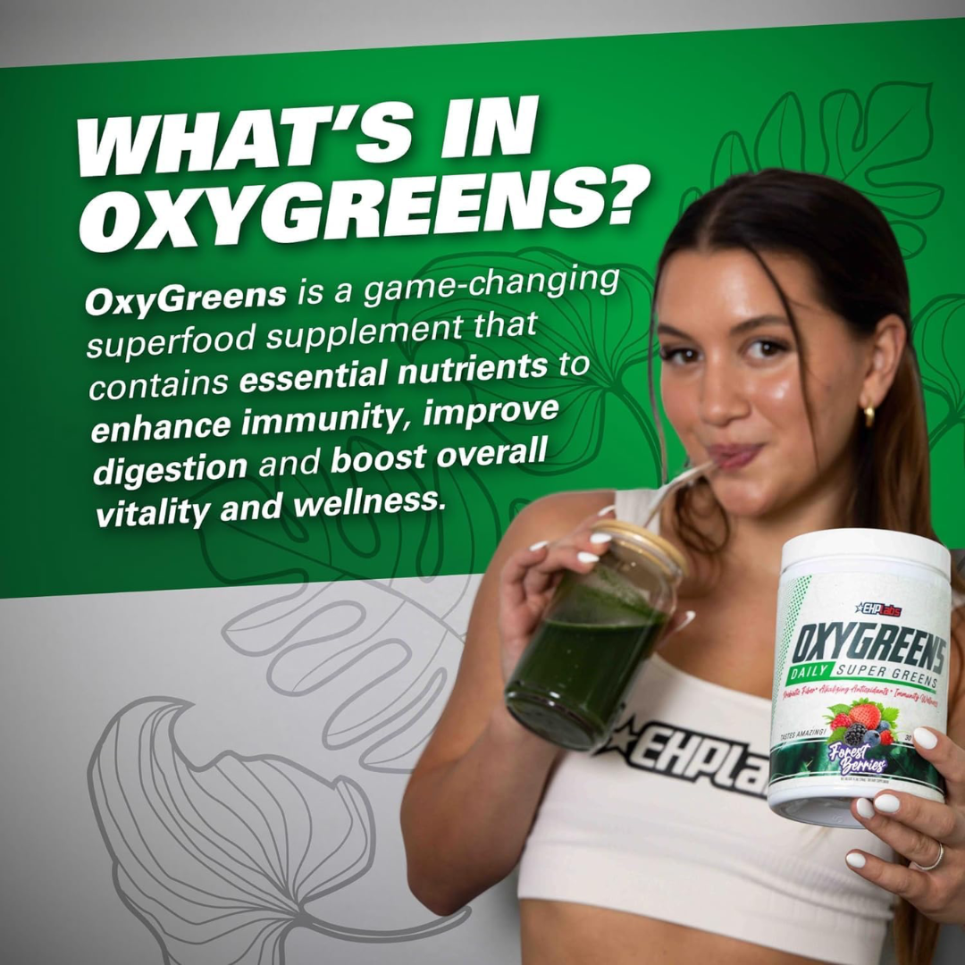EHP Labs OxyGreens Daily Super Greens 30 Servings - Lychee