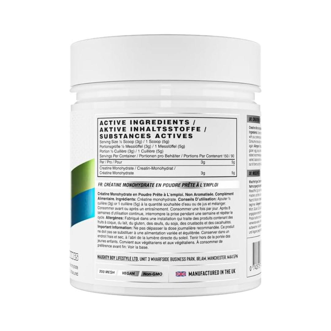 Naughty Boy Creatine Monydrate 450g Non Flavoured