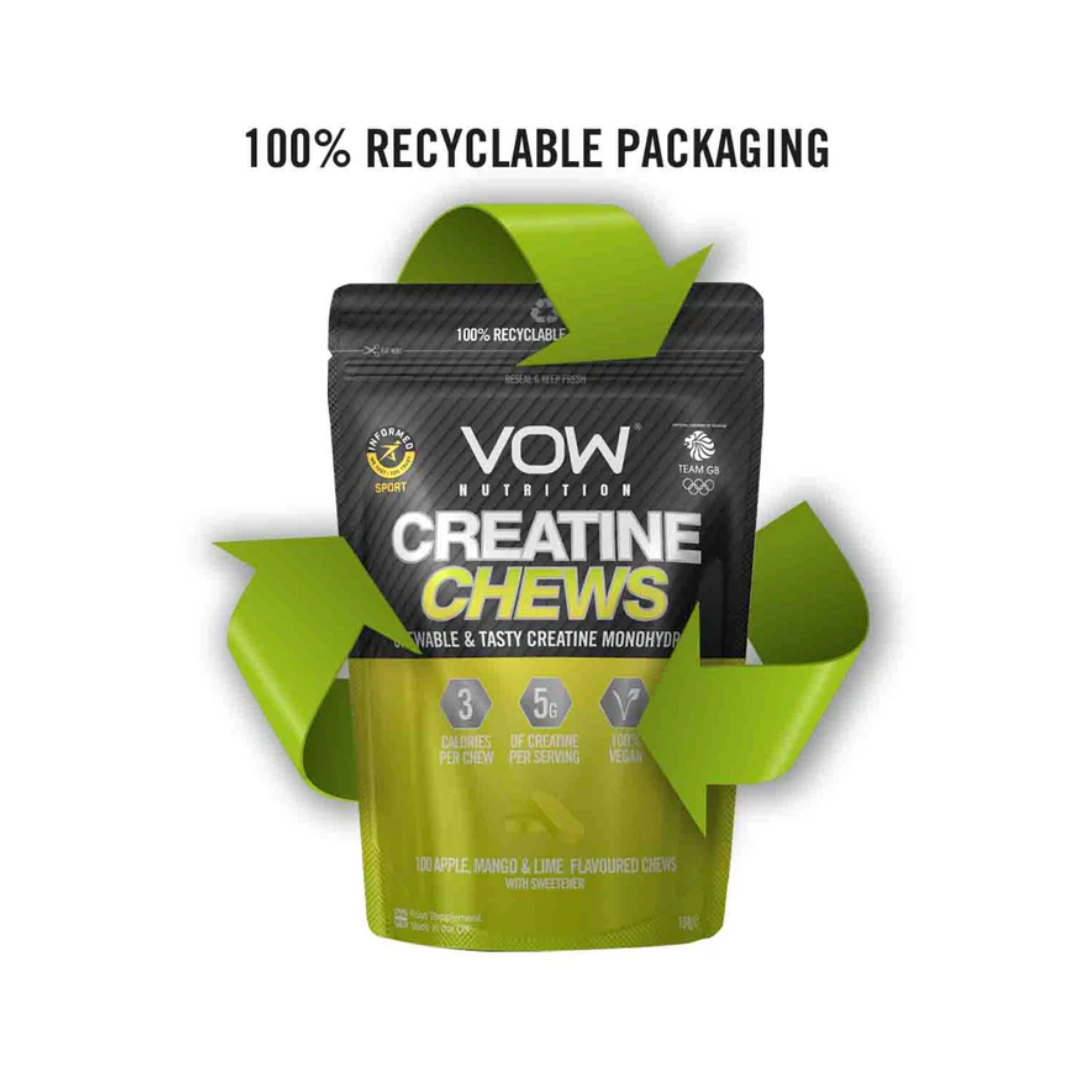 VOW Nutrition Creatine Chews 100 Tabs Apple Mango & Lime