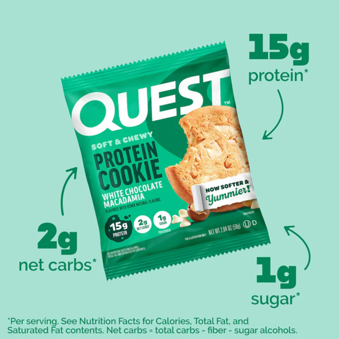 Quest Nutrition Cookie 12x58g White Chocolate Macadamia
