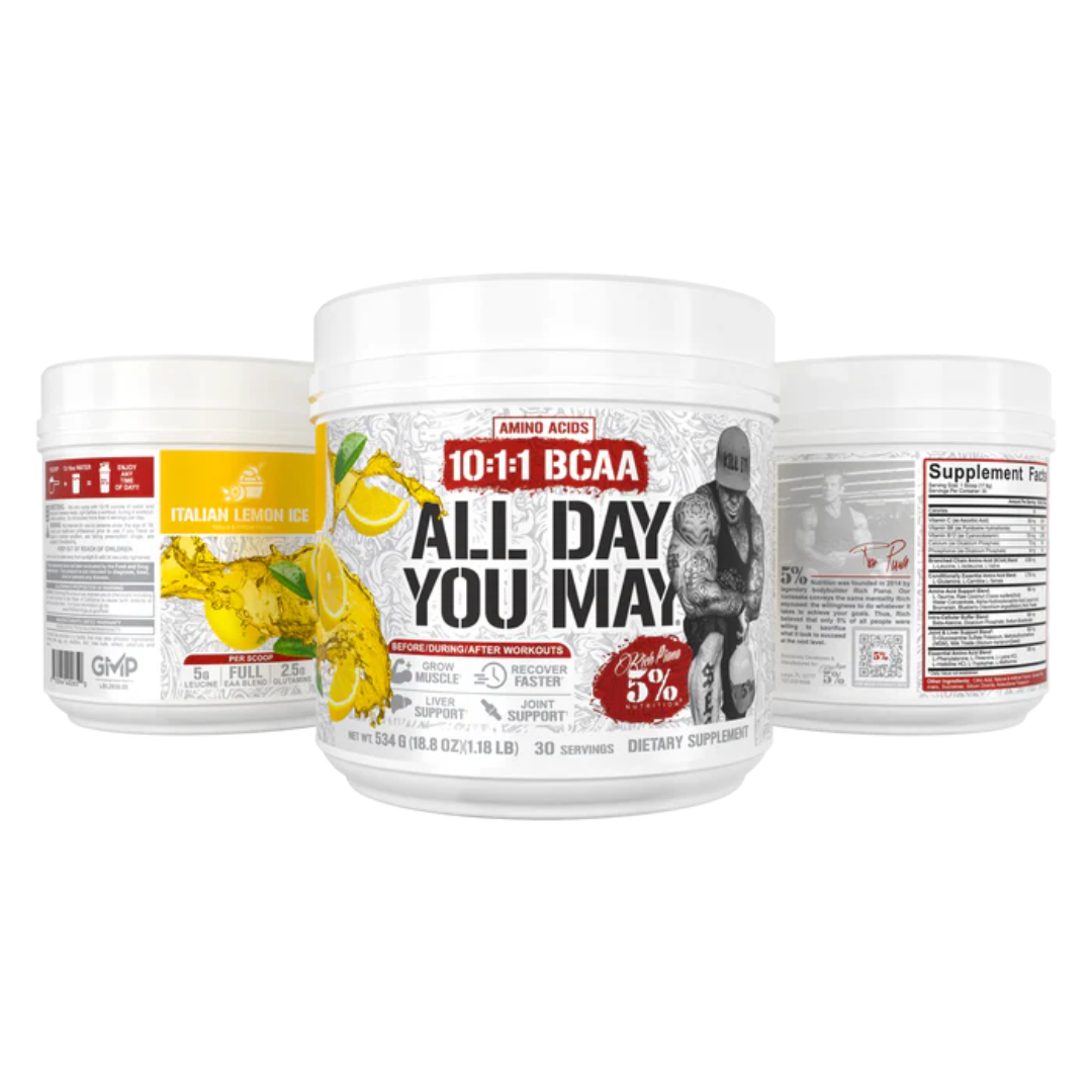 Rich Piana 5% Nutrition All Day You May Legendary Series 465g Lemon Ice