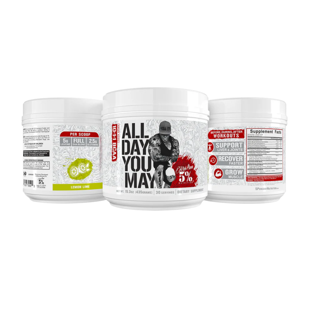 Rich Piana 5% Nutrition All Day You May Legendary Series 465g Lemon Lime