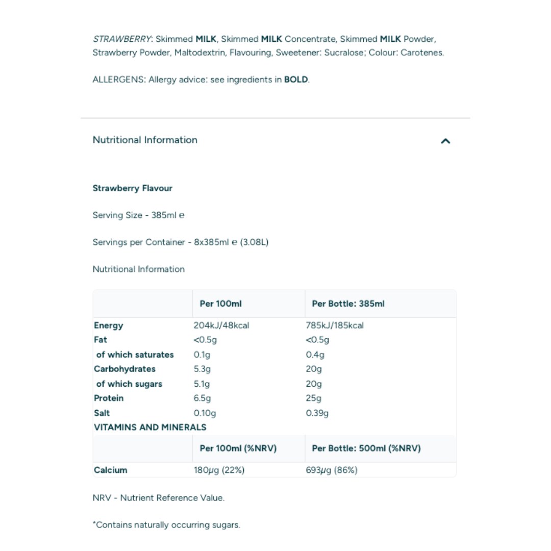 MyProtein x Muller Shake 8x385ml Chocolate