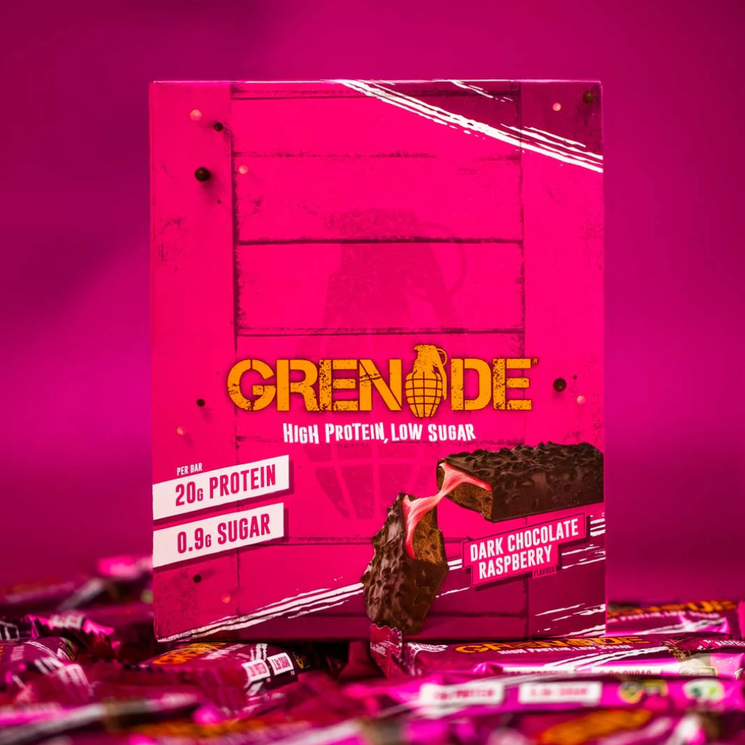 Grenade Protein Bar 12x60g - Dark Chocolate Raspberry