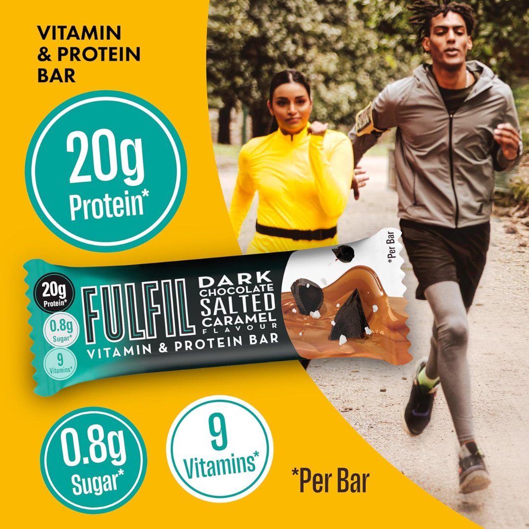 Fulfil Nutrition Vitamin & Protein Bar 15x55g Dark Salted Caramel