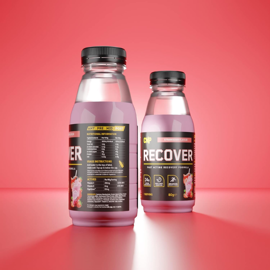 CNP Recover Shake and Take 24x80g Bottles Strawberry
