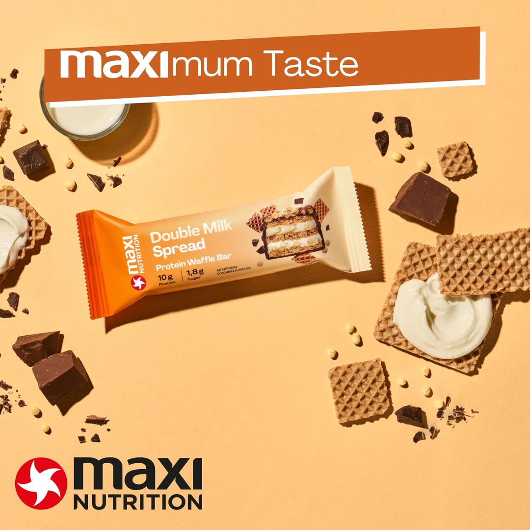 MaxiNutrition Protein Waffle Bar 12x40g Double Milk