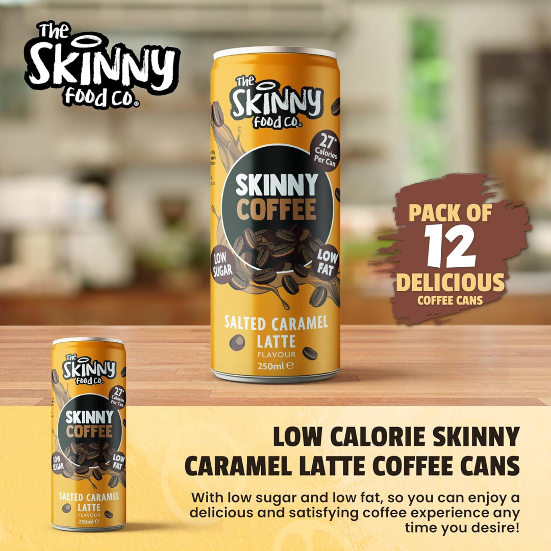 The Skinny Food Co Skinny Coffee 12x250ml Salted Caramel Latte