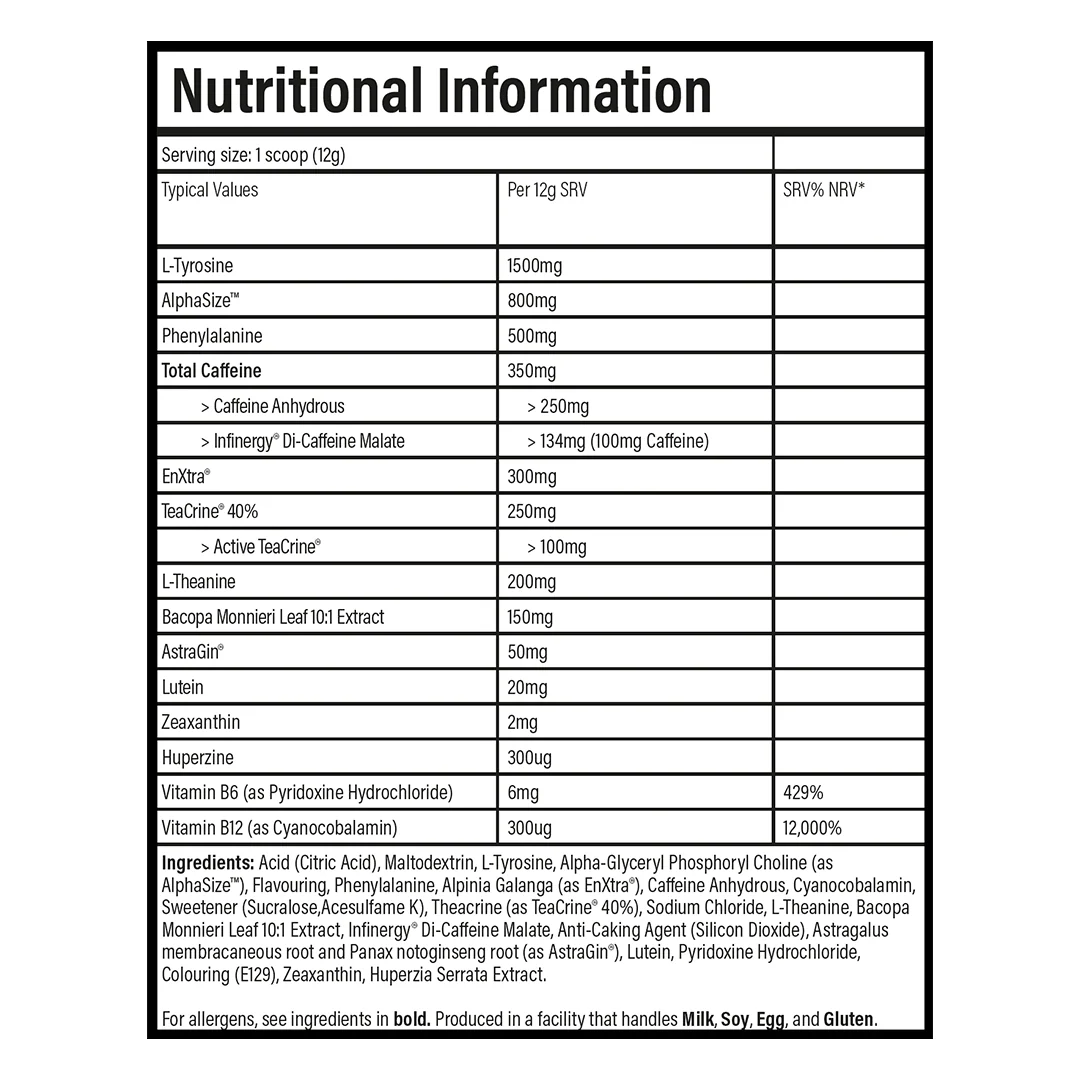 Trained By JP Dial In Nootropic 240g Raspberry Lemon & Limeade