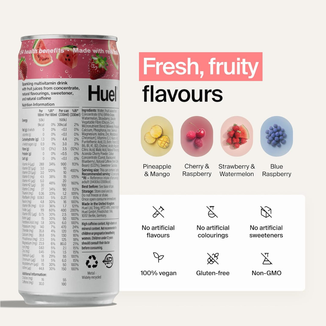 Huel Daily A-Z Vitamins 12x330ml - Watermelon