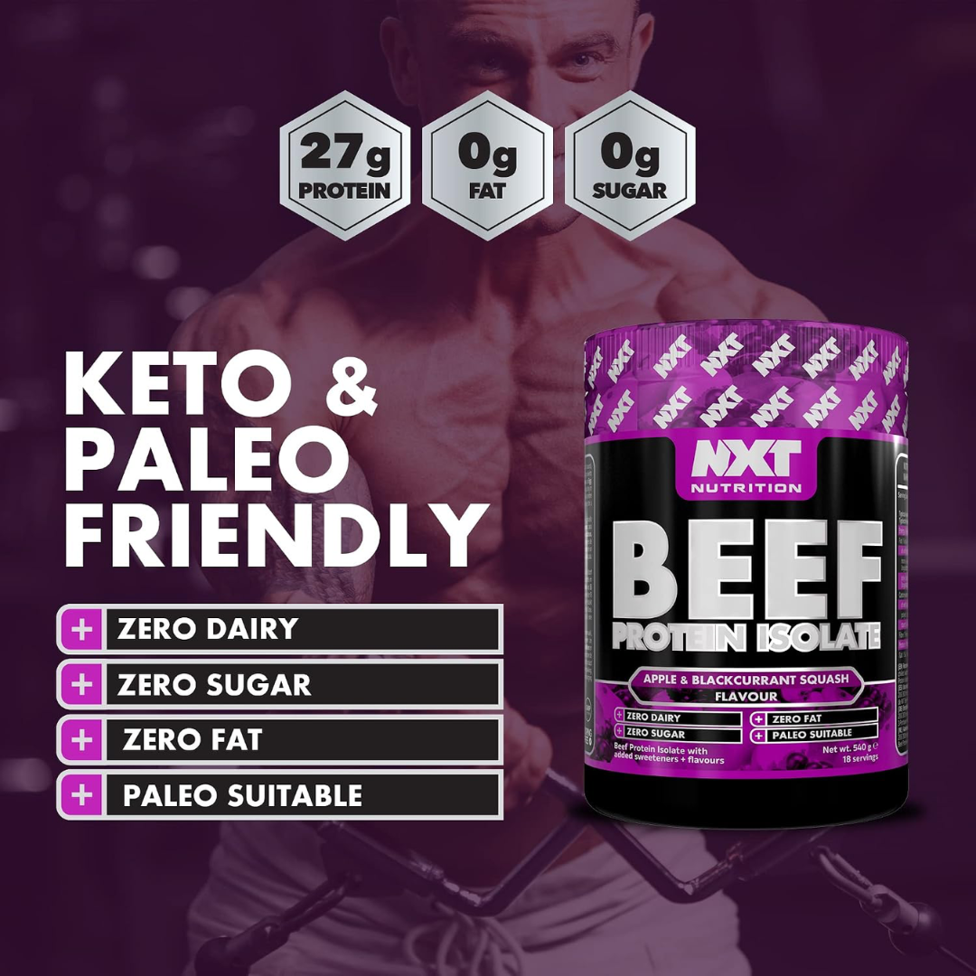 NXT Nutrition Beef Protein Isolate 540g Apple & Blackcurrant
