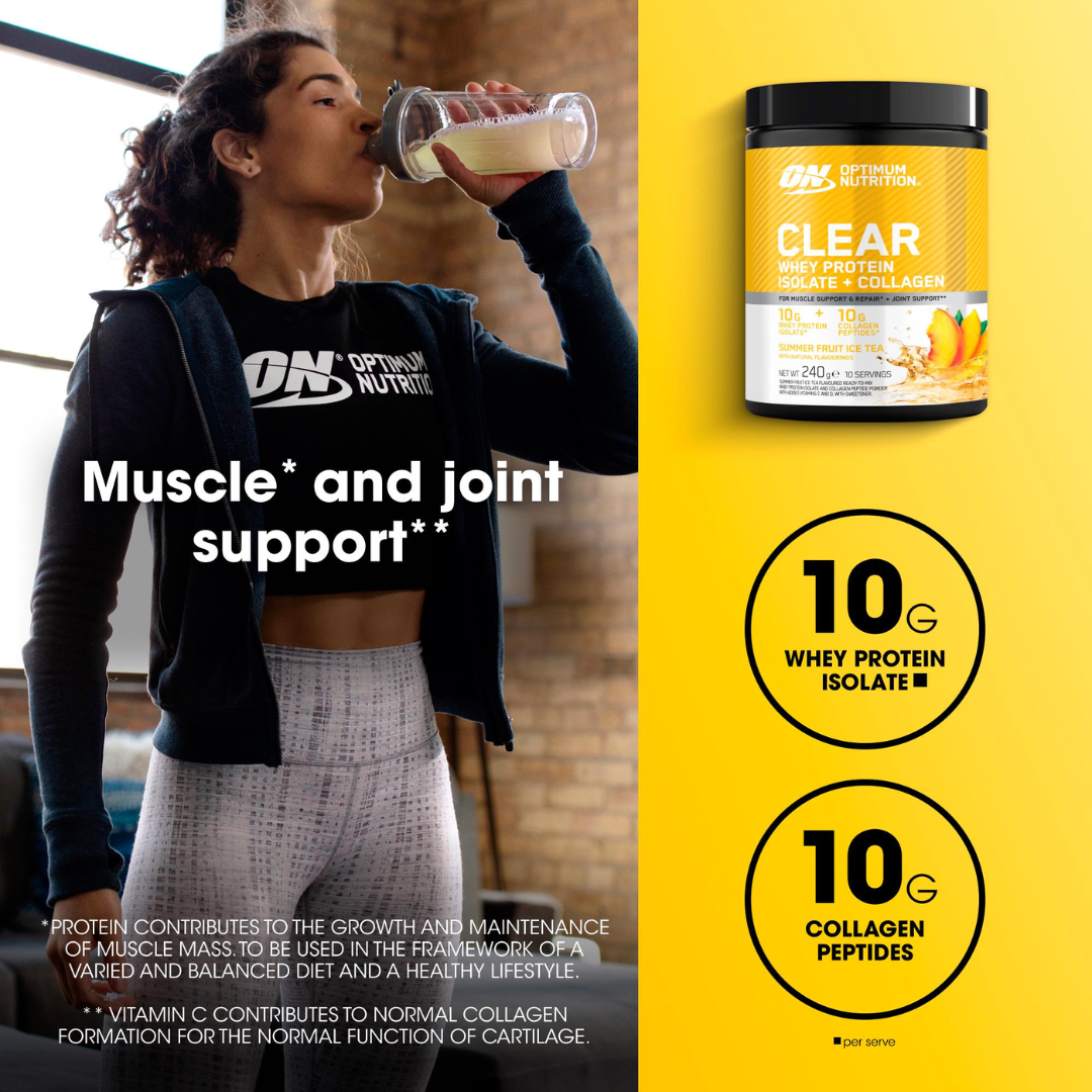 Optimum Nutrition Clear + Collagen 240g Summer Fruit Ice Tea