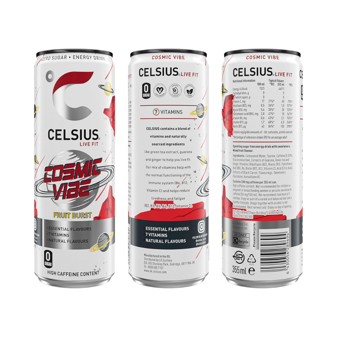 Celsius Energy Drink 12x355ml Cosmic Vibe