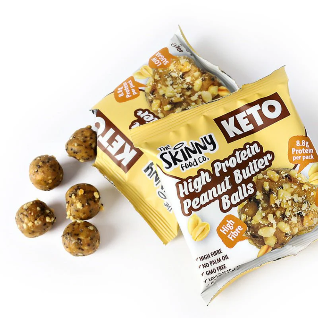 The Skinny Food Co High Protein Keto Balls 10x40g Peanut Butter