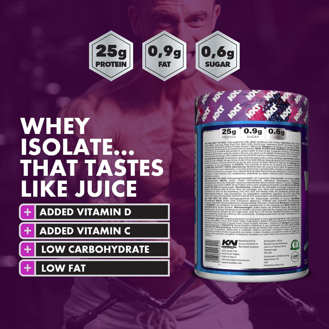 NXT Nutrition Pure Whey ISO Juice 900g Summer Fruits