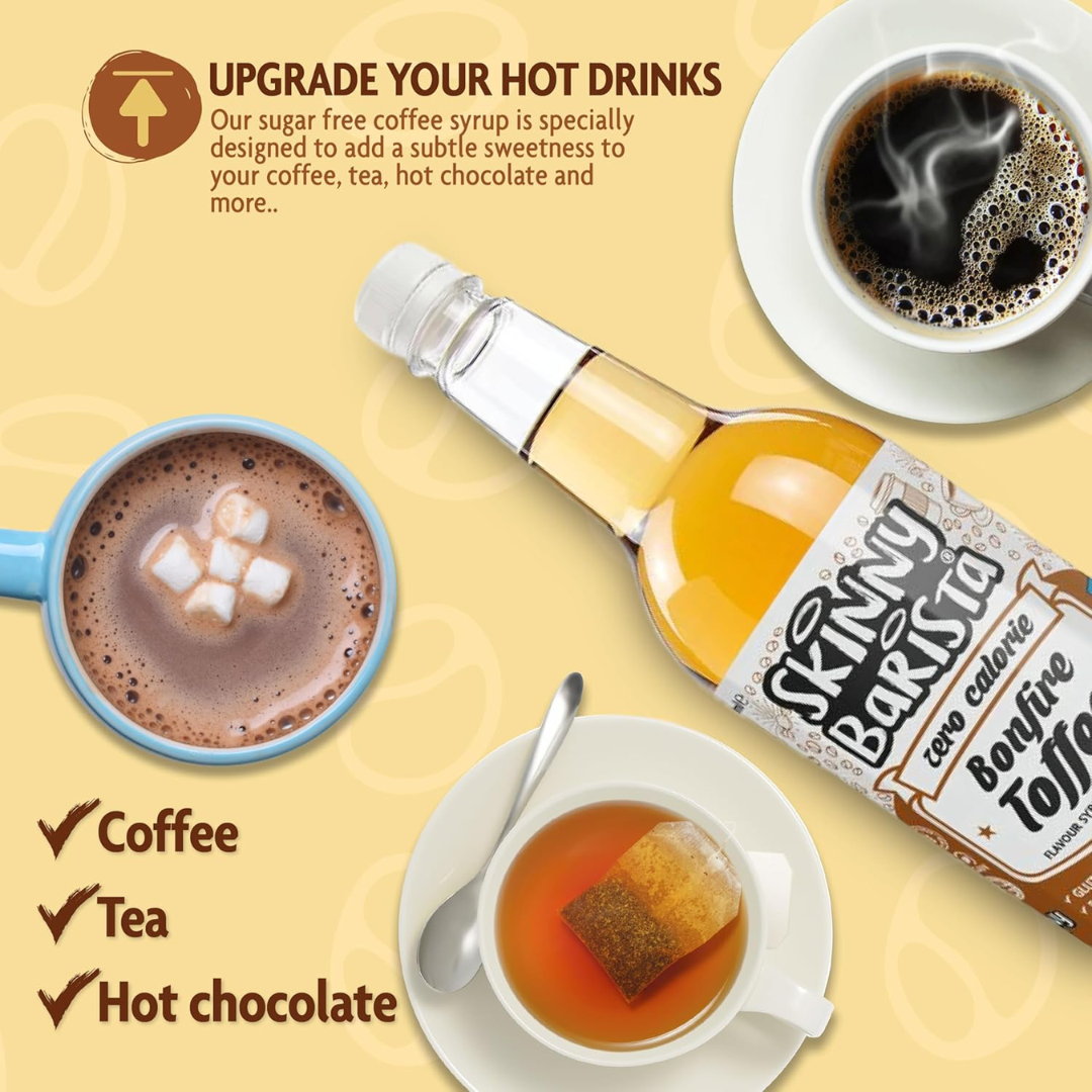 The Skinny Food Co Skinny Barista Zero Calorie Coffee Syrup 1000ml Butter Toffee (Limited Edition)