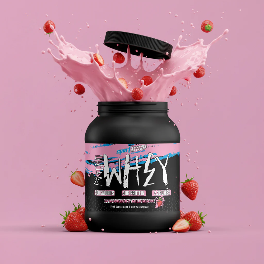 Sport Asylum Psycho Whey 908g Strawberry Milkshake