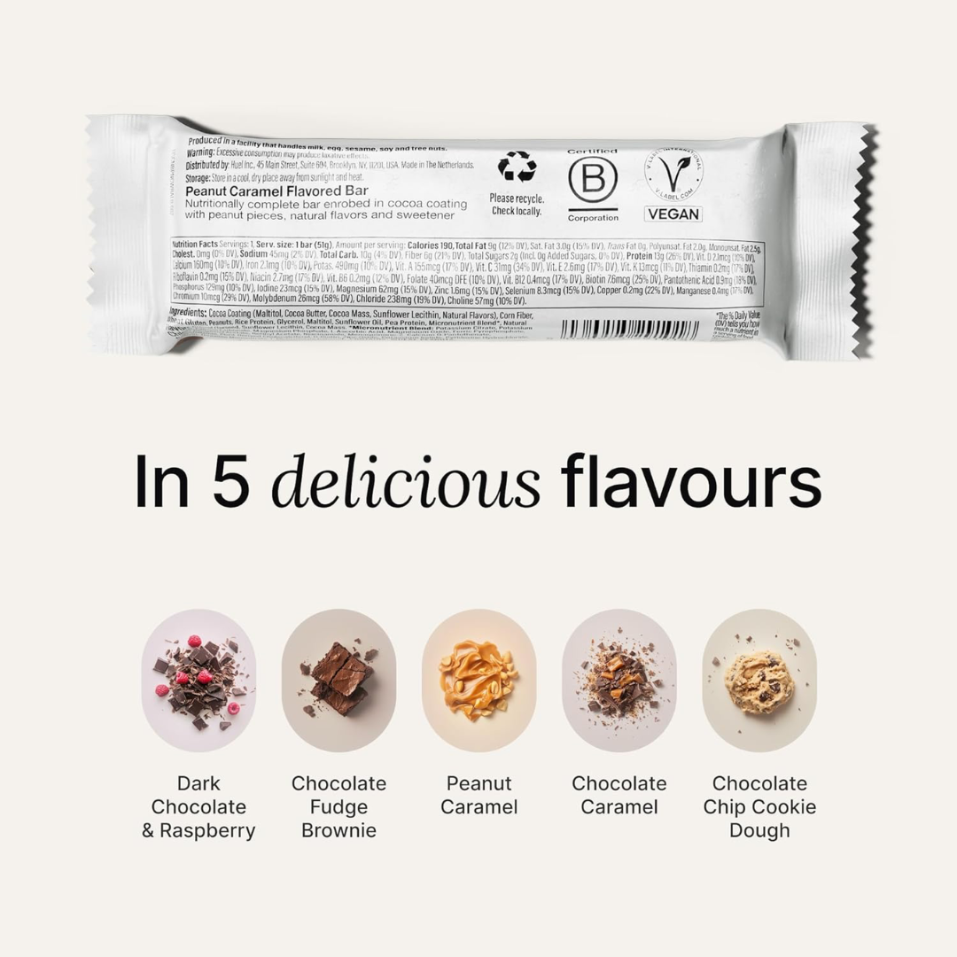 Huel Complete Nutrition Bar 12x55g Dark Chocolate and Raspberry