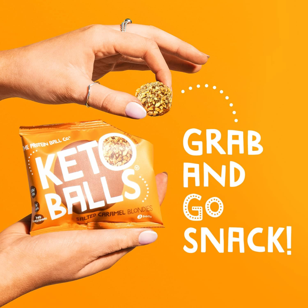 The Protein Ball Co Keto Ball Snack 20x25g Salted Caramel Blondies