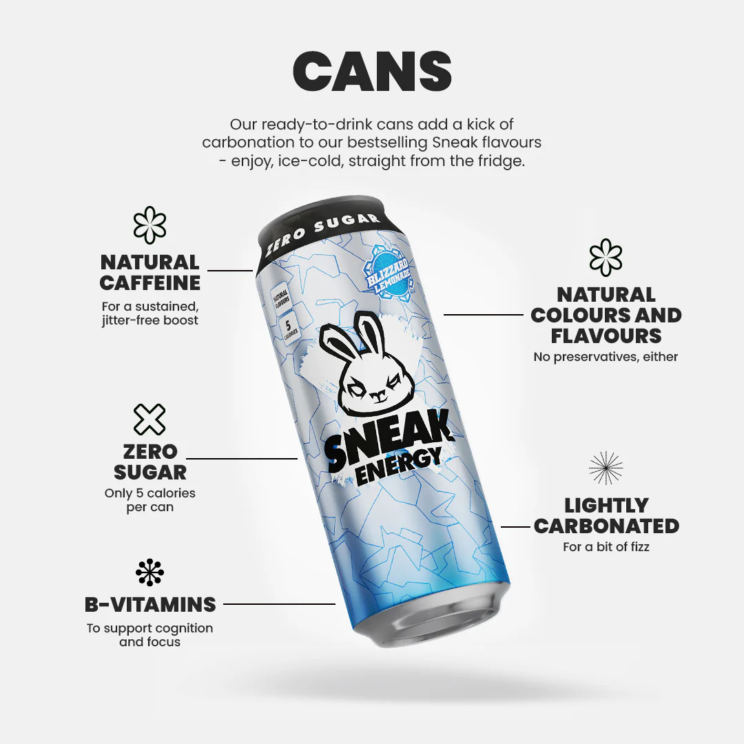 SNEAK Energy 12x500ml Blizzard Lemonade