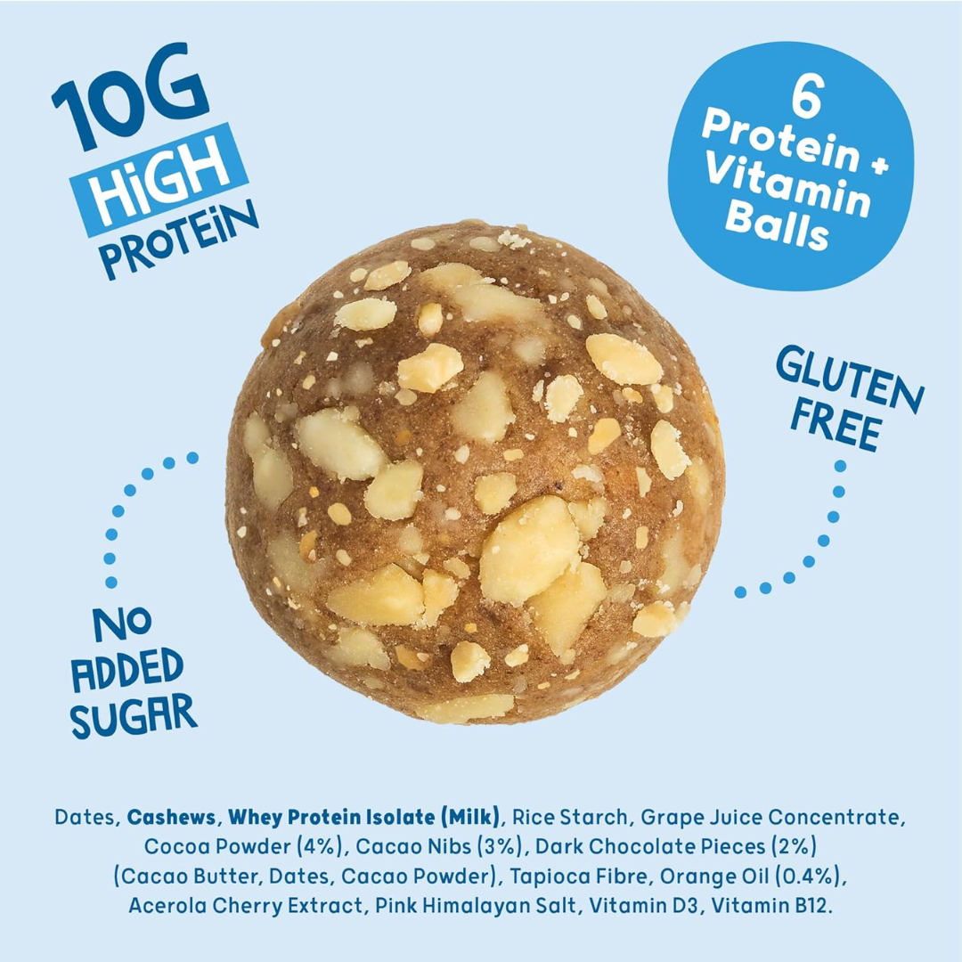 The Protein Ball Co Whey Protein Balls 10x45g Peanut Butter