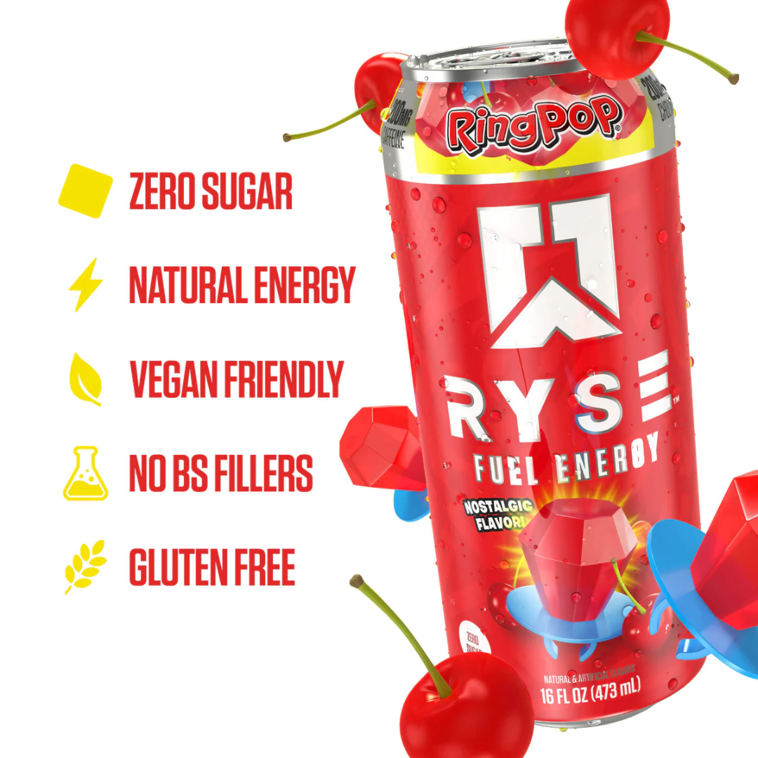 RYSE Fuel Energy 12x473ml Ring Pop Cherry