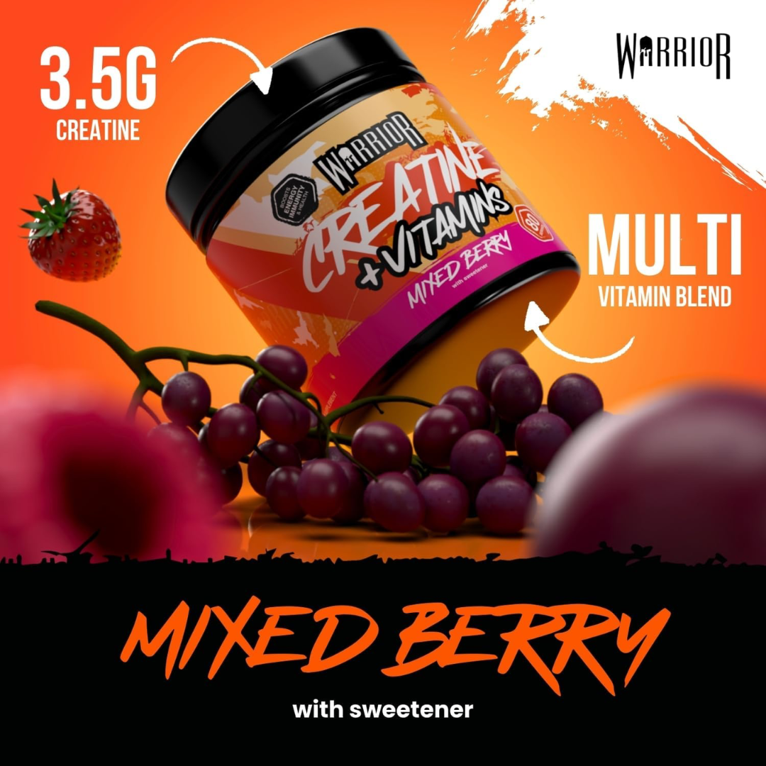 Warrior Creatine Plus Vitamins 360g Mixed Berry