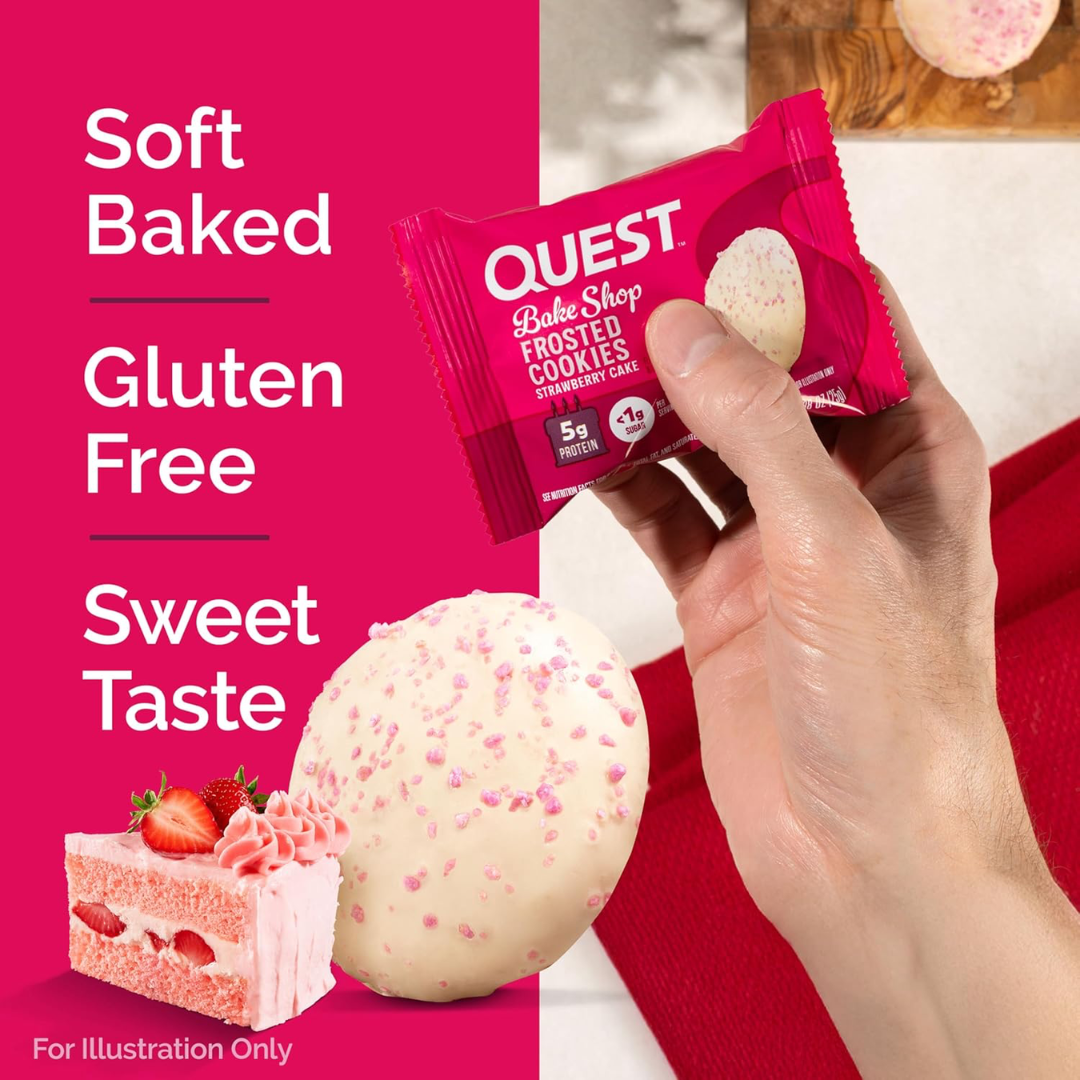 Quest Nutrition Frosted Cookies 8x25g Strawberry Cake