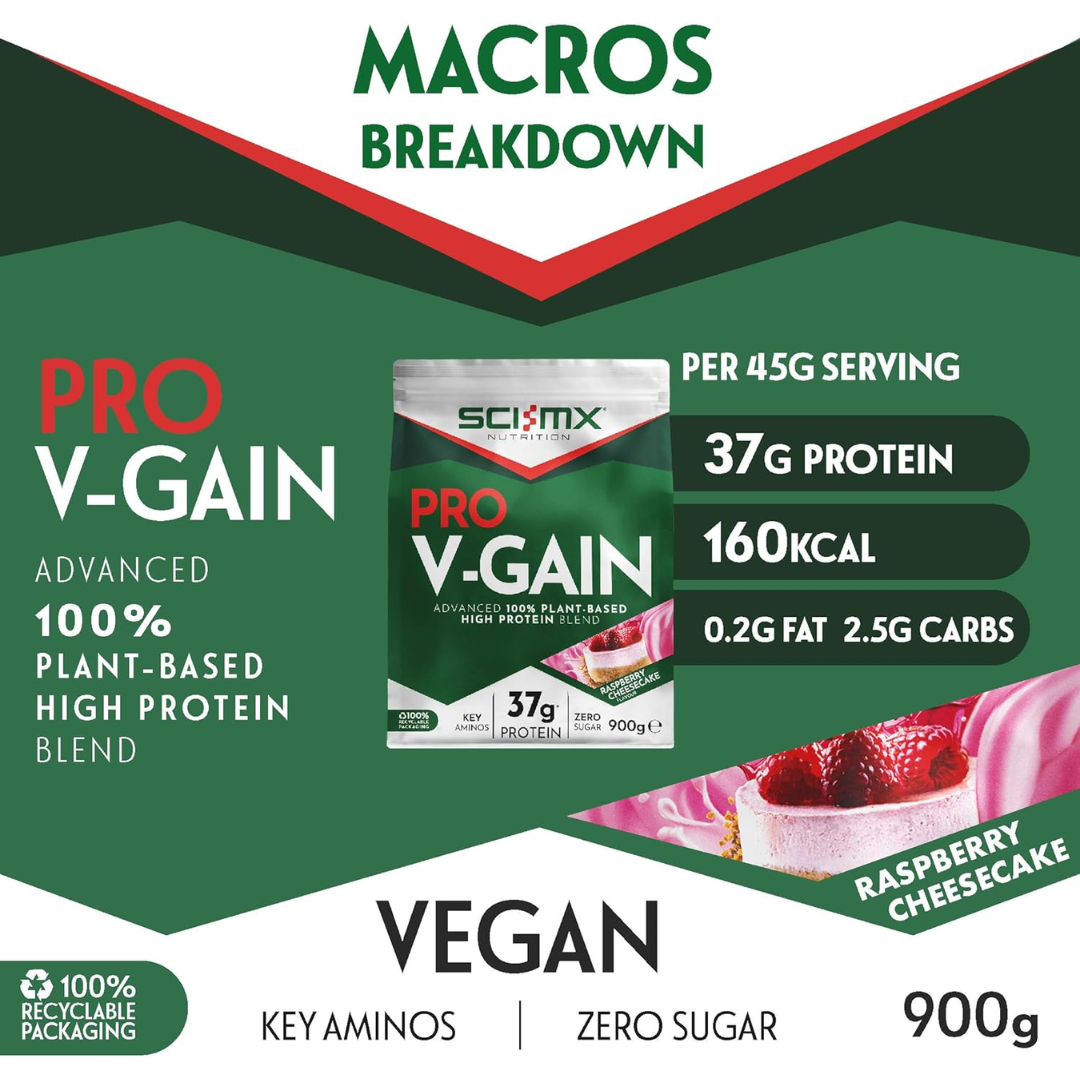 Sci-MX V-Gain 900g Raspberry Cheesecake