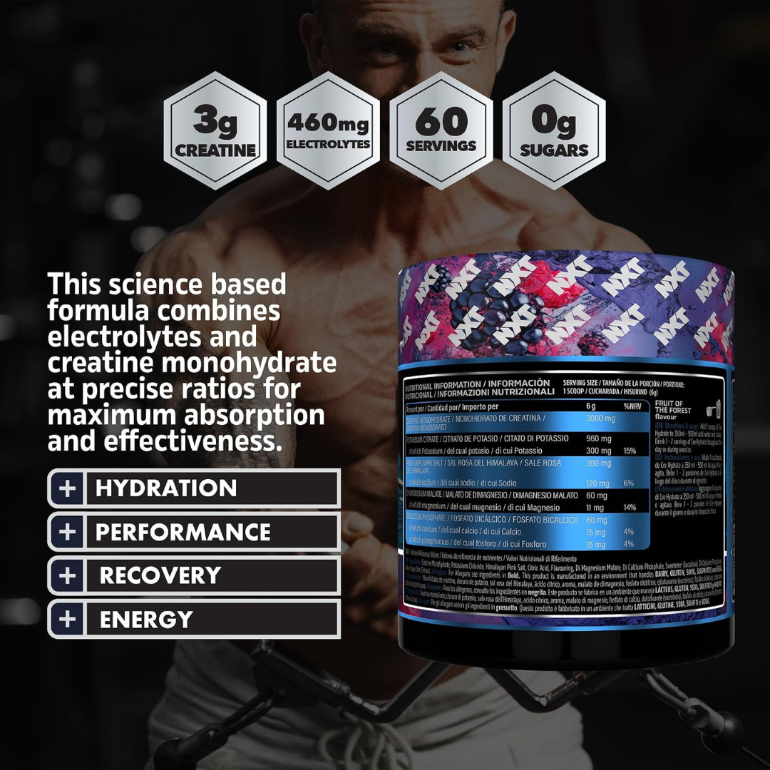 NXT Nutrition CRE Hydrate 360g Fruits of the Forest