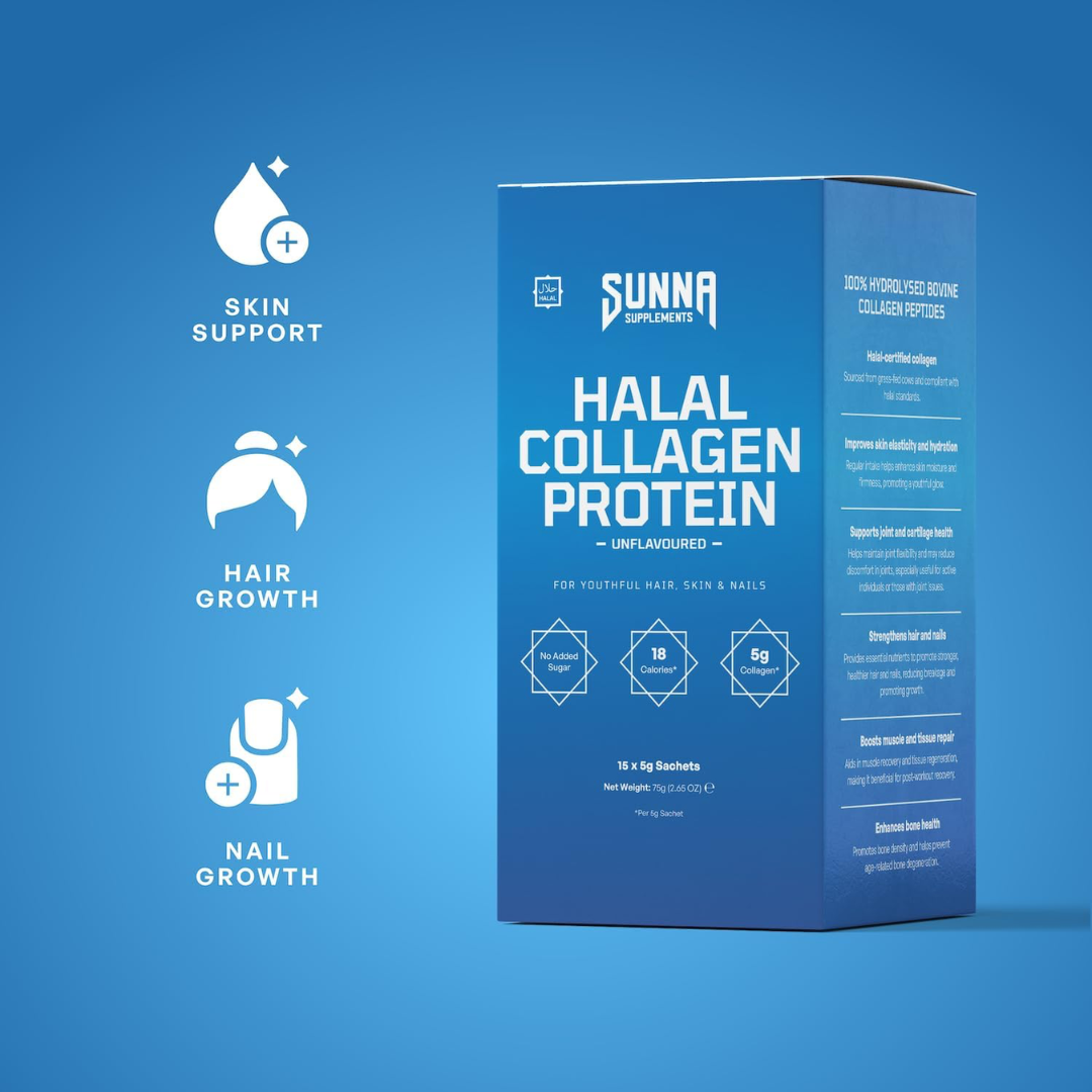 Sunna Supplements Halal Collagen Protein Sachets 15x5g Unflavoured
